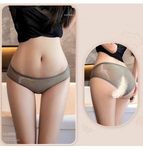 FEE ET MOI - Seamless Sheer Triangle Panties (Gray)